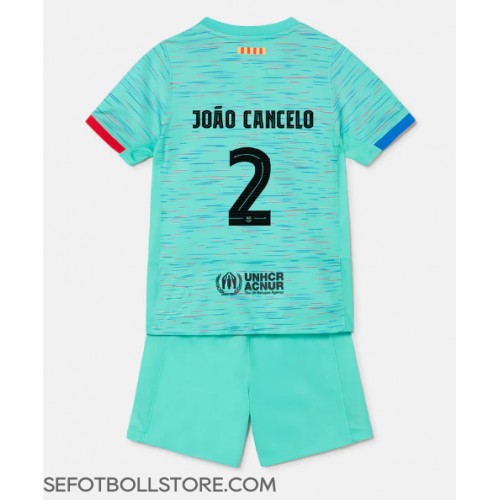 Barcelona Joao Cancelo #2 Replika babykläder Tredjeställ Barn 2023-24 Kortärmad (+ korta byxor)